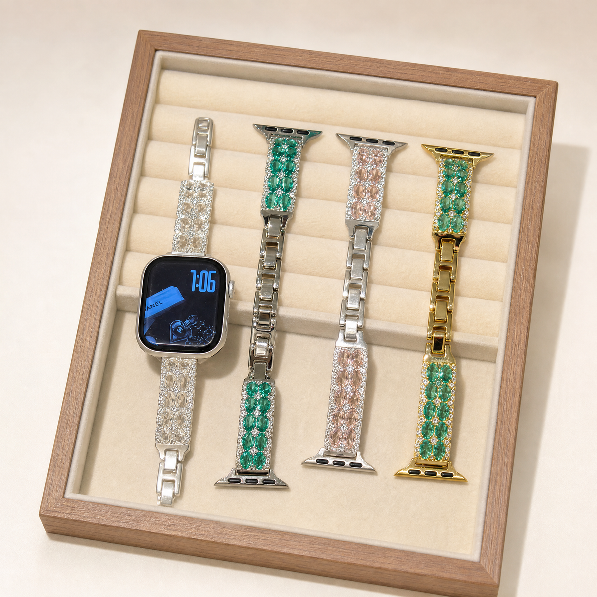 Gemstone Crystal Zircon Strap for Apple Watch - Sparkle Collection (S1-S11, Ultra)
