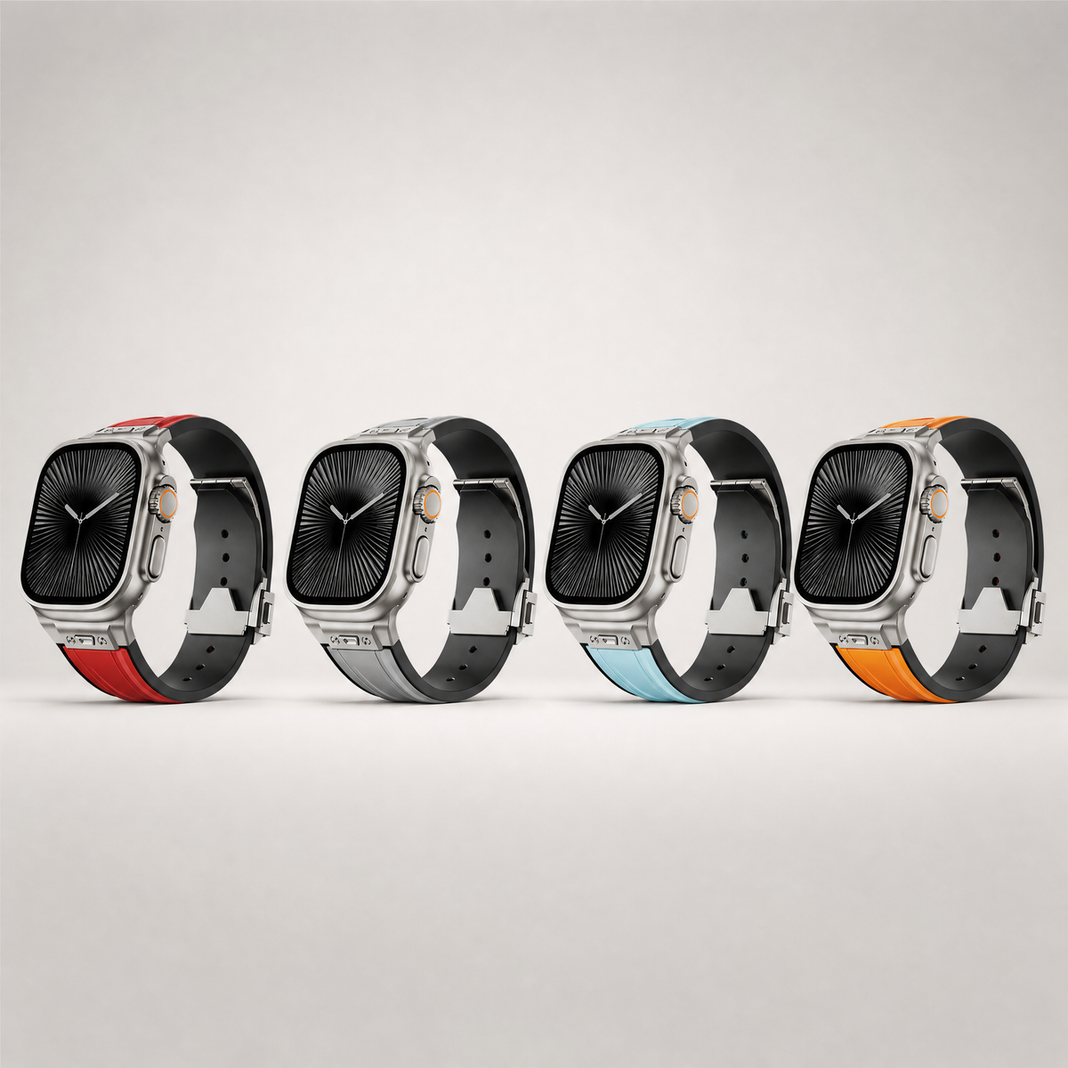 Dual-Color Premium Silicone Strap for Apple Watch Ultra - Sport Collection (44/45/46/49mm)