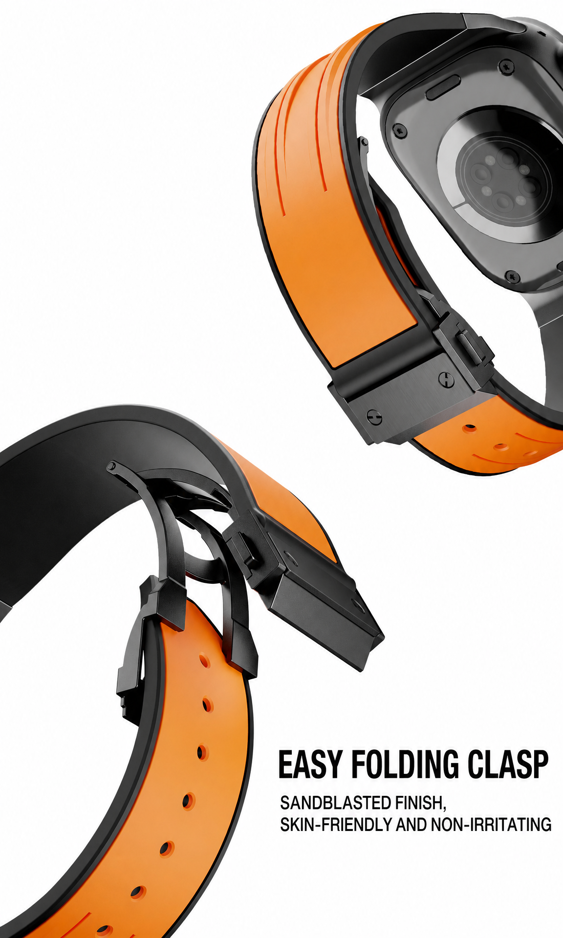 Dual-Color Premium Silicone Strap for Apple Watch Ultra - Sport Collection (44/45/46/49mm)