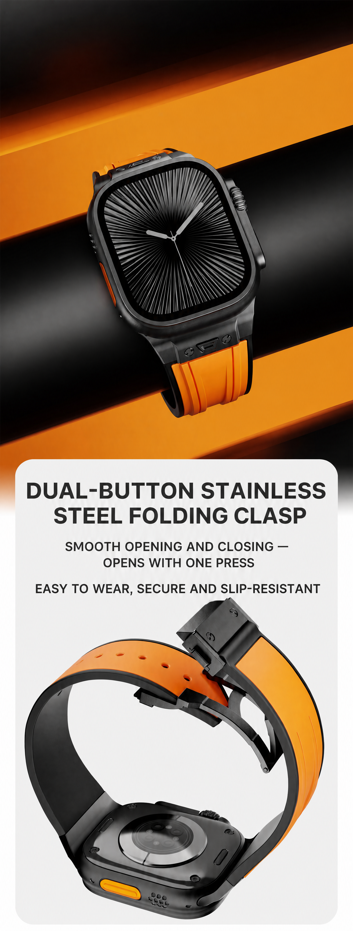 Dual-Color Premium Silicone Strap for Apple Watch Ultra - Sport Collection (44/45/46/49mm)